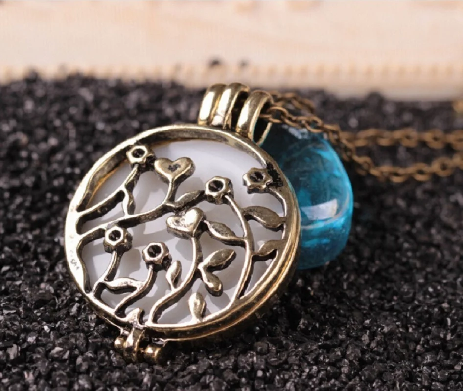 2020 светящиеся в темноте лунные лотосы женское ожерелье молитва йоги|Ожерелья с