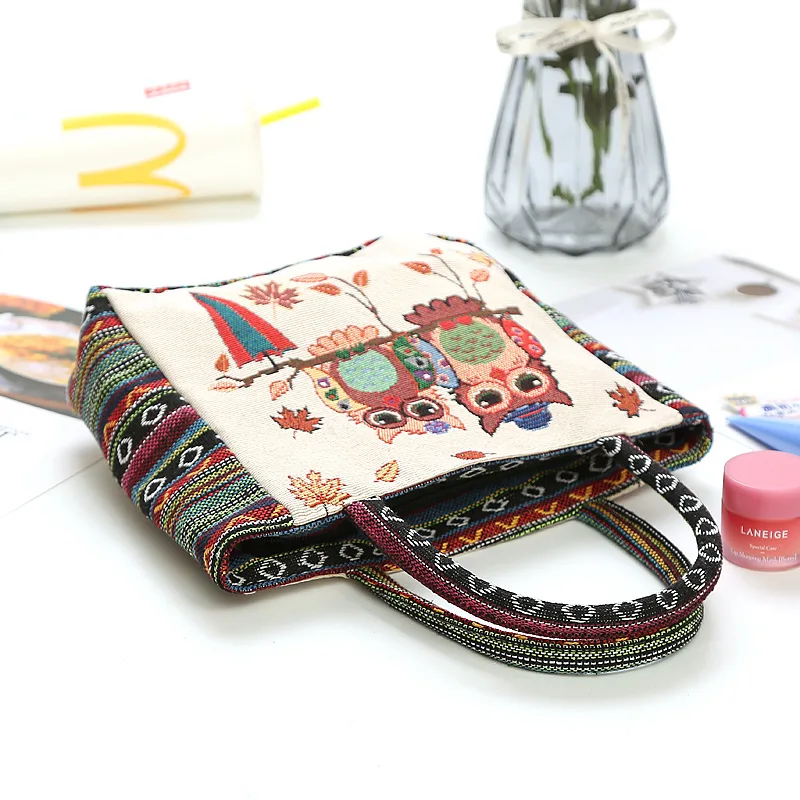 

Handlebags For Women Shoulder Bag Travel Totes Bags Canvas Bags Leisure Armpit Bag Shopping Cute Lady Owl Top-handle