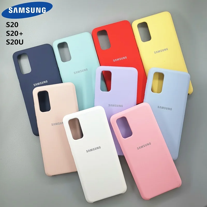 Samsung S20 Plus Ultra 5G Silicone Cover Original Liquid Silicone Case Shell For Galaxy S20+ S20U S20FE Back Cover With Box
