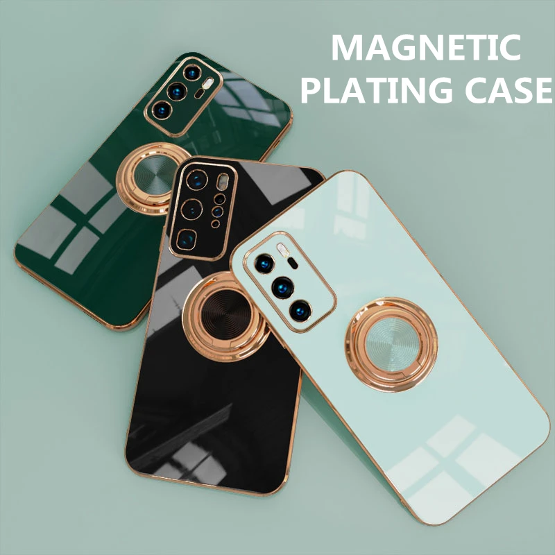 Чехол с магнитным кронштейном для Huawei P40 P30 P20 Pro Plus Mate 30 20 30Pro 20Pro роскошный модный
