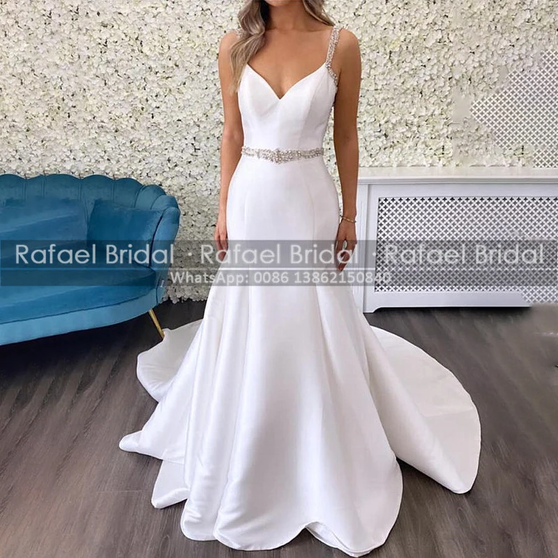 

Женское блестящее свадебное платье-русалка, с открытой спиной и блестками, длиной до пола