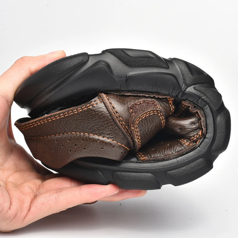 обувь мужская Мужские сандалии 2017 г. летняя повседневная на плоской подошве