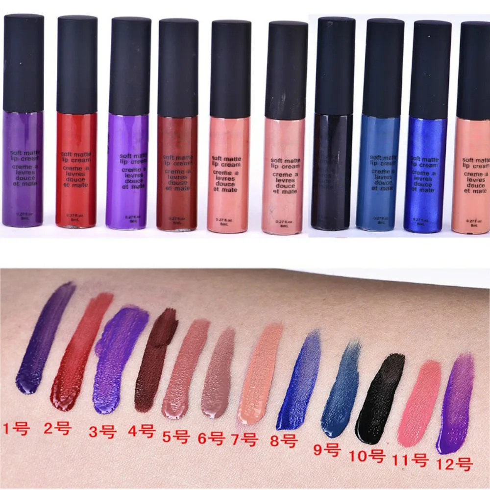 Матовая губная помада макияж увлажняющая бархатная для женщин водостойкая