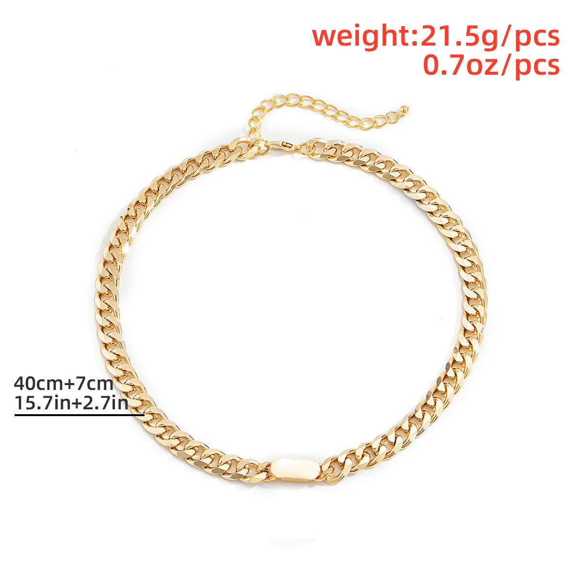

Kpop Minimalist Gold Color Link Chain Necklace for Women Punk Geometric Aesthetic Choker Necklace Vintage Fashion Jewerly 2021