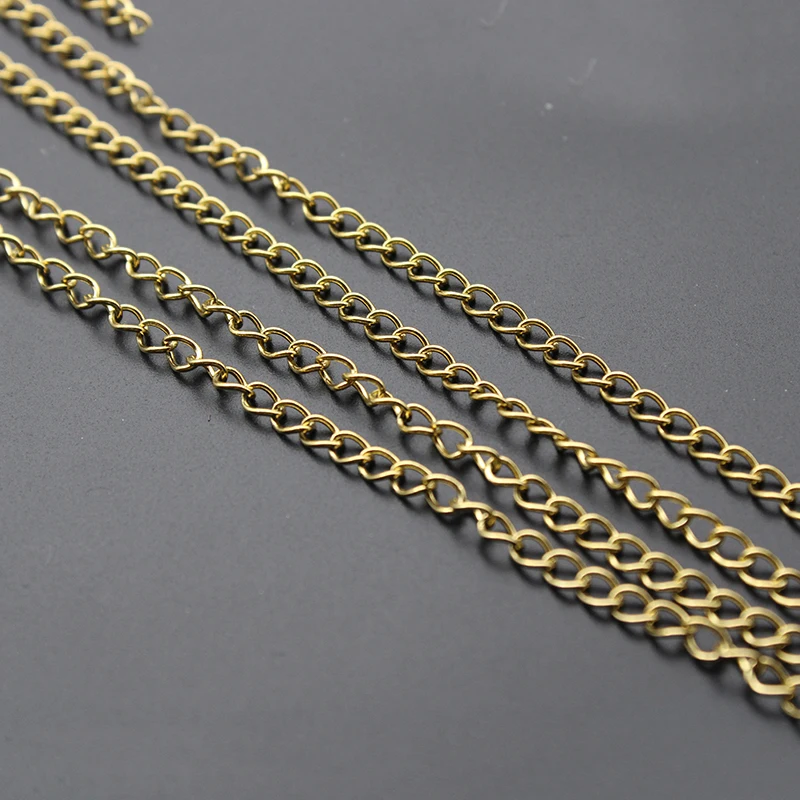 (Не выцветает) браслет из нержавеющей стали сварной удлинитель хвостовой цепи