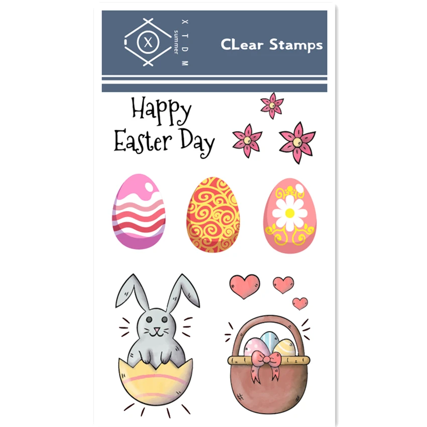 Горячая Распродажа пасхальные прозрачные штампы в виде зайчиков/Силиконовые