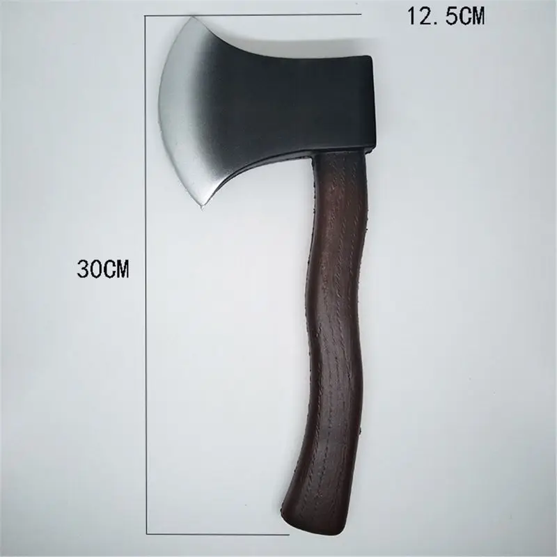 

28cm Outdoor Hunting Camping Survival Game Fire Axe Prank Joke Cosplay Children's Toys PU Foam Axe Halloween