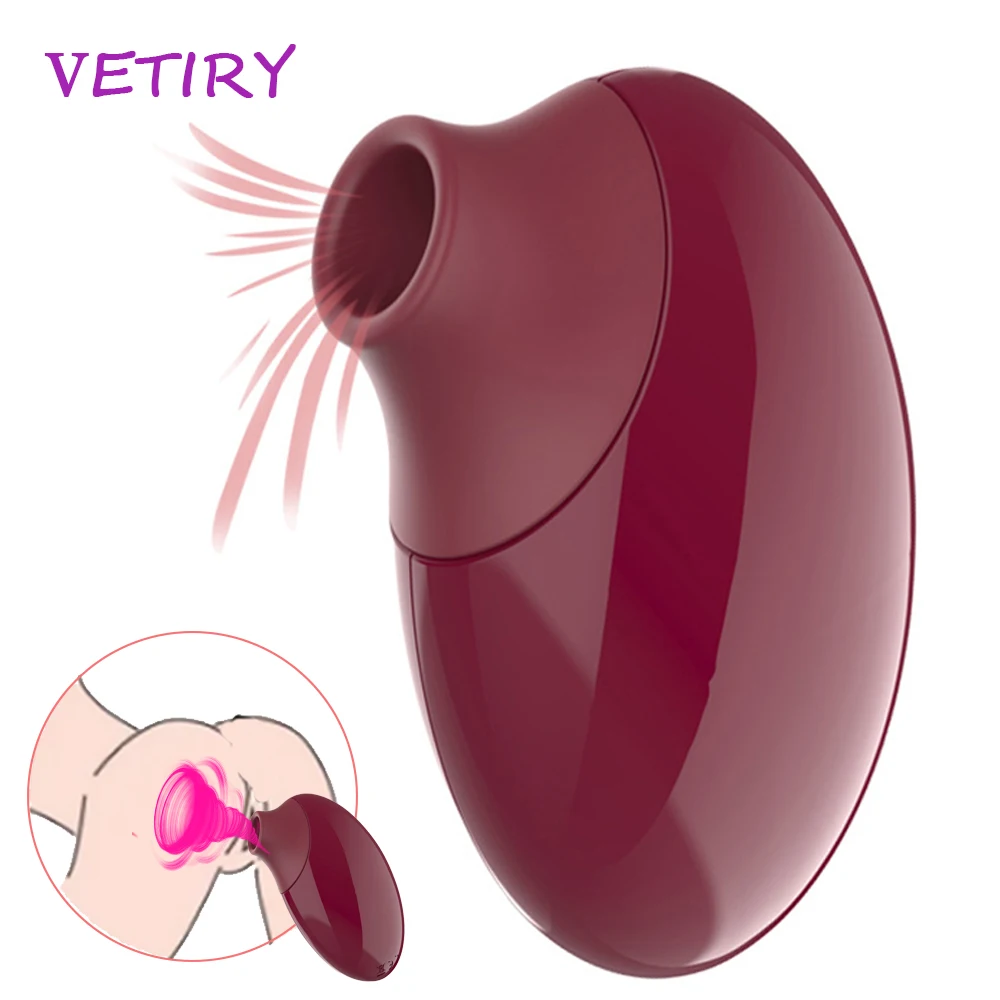 Вибратор на присоске, Стимулятор клитора сосание сосков, массаж, лижущий язык, Вибрирующая женская мастурбация