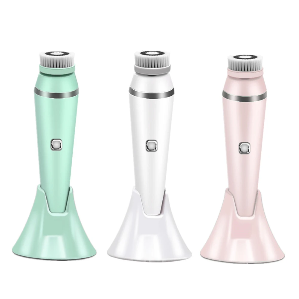 Очищающая щетка для лица перезаряжаемая электрическая вращающаяся