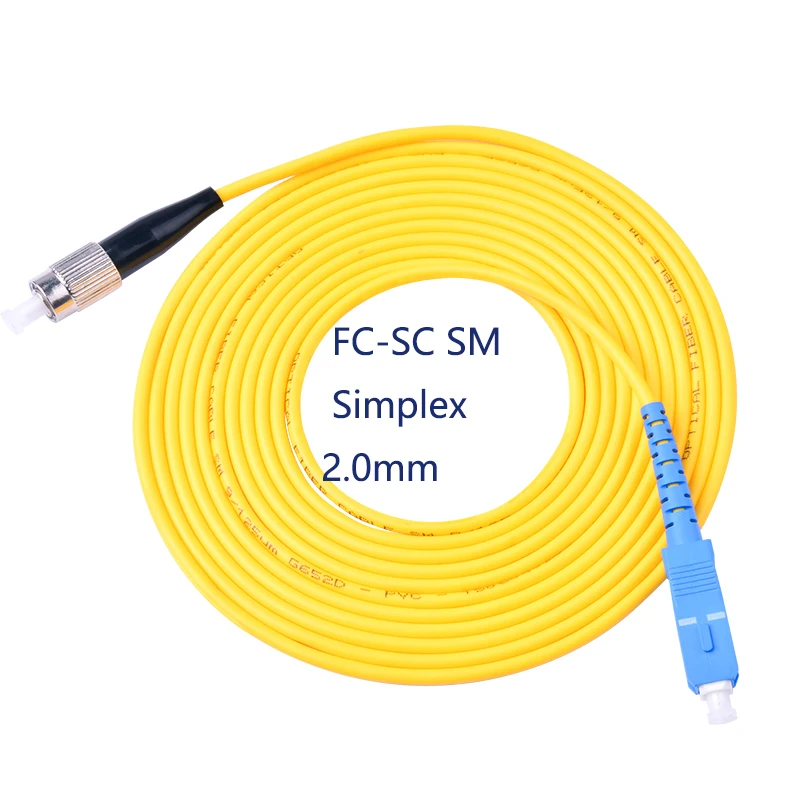 5PCS/bag FC/ UPC-SC/ UPC Simplex mode fiber optic patch cord Cable 2.0mm or 3.0mm FTTH jumper cable | Мобильные телефоны и