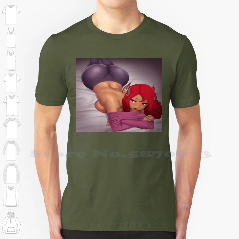 

Busty Cute Anime Cartoon Girls_Red Hair Demon Black White Tshirt For Men Women Busty Cute Anime Cartoon Girls_Red Hair Demon