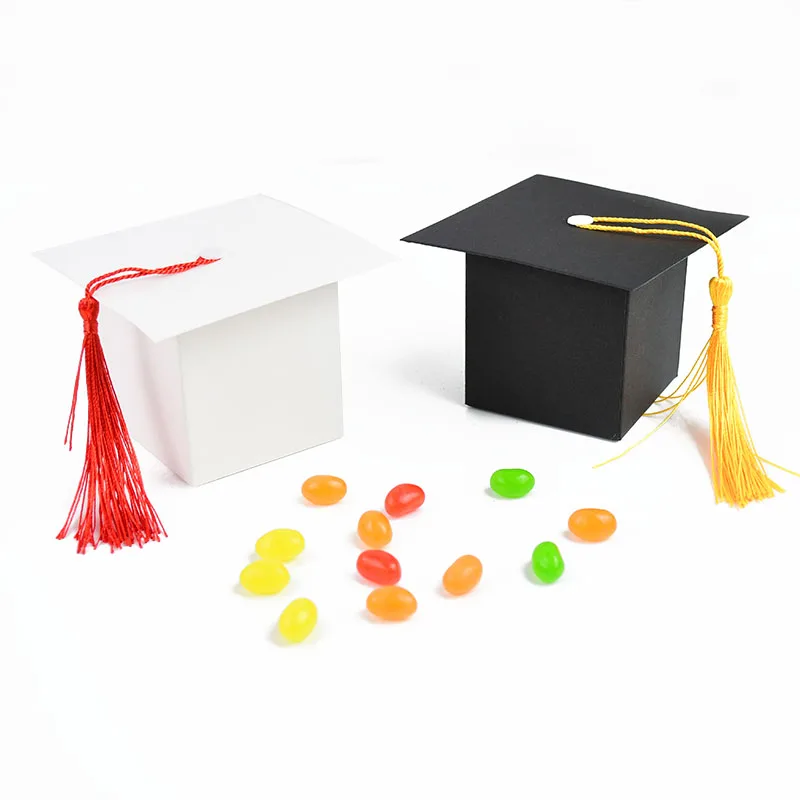 

5pcs/lot Doctor Hat Cap Candy Box Graduation Celebration Party Decoration Candy Favor Boxes Graduation Gift Packing Box