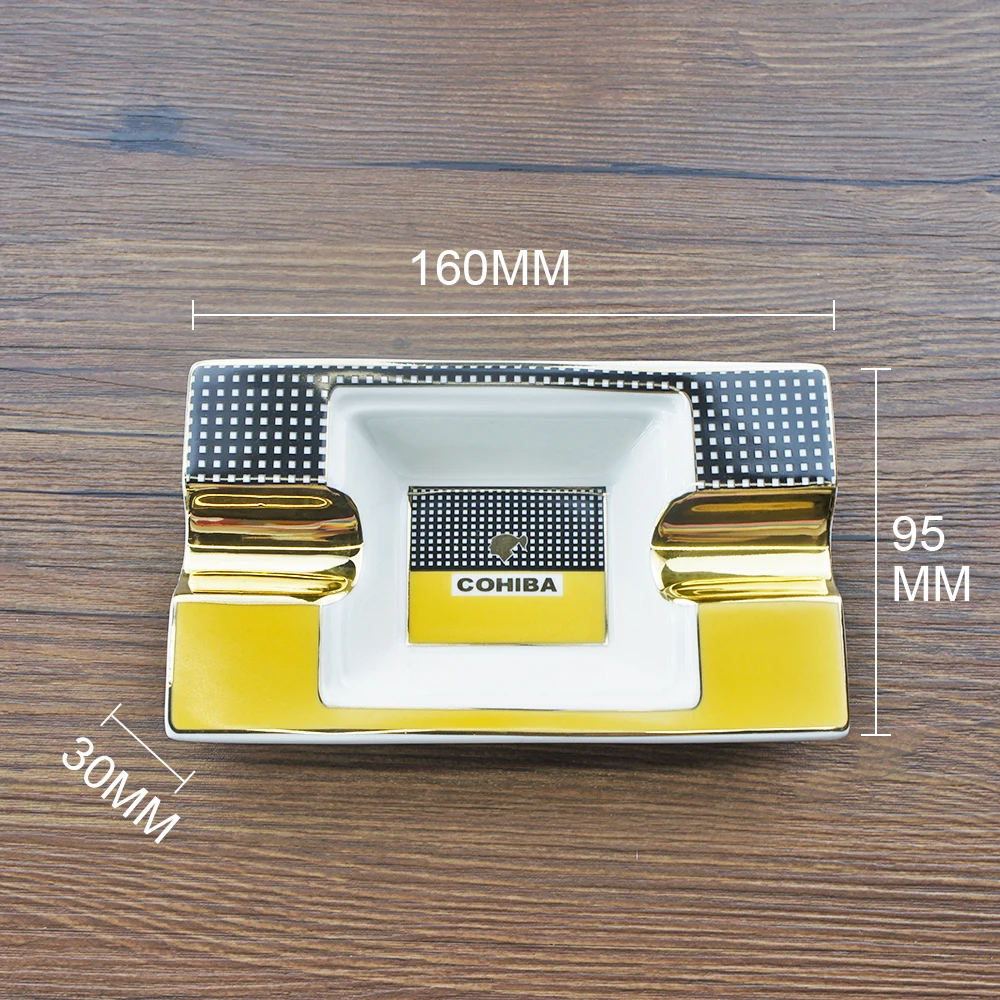 Керамическая пепельница для сигар 2 сигары Портативная Домашняя с подарочной