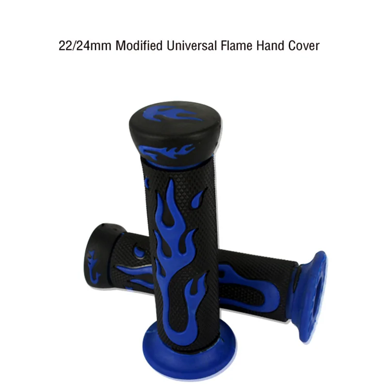 Универсальный 7/8 &quot22 мм Резиновый яркий ручками Байк Запчасти пара пламя мягкого