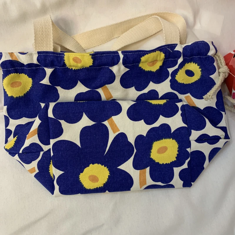 Женская Холщовая Сумка с цветочным принтом женская сумка из эко-ткани для