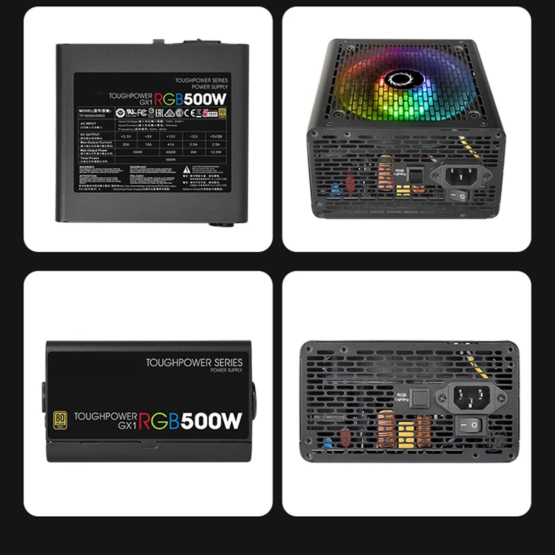 Новый оригинальный блок питания для Thermaltake(Tt) жесткий GX1 RGB 500 Вт 2060 бесшумный