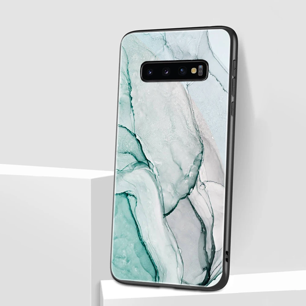 Marble Glass Case for Samsung Galaxy S21 A51 S20 A50 A21S A12 A71 A70 S10 S9 S8 S10e A30 A20 Note 20 10 9 Ultra Lite Plus