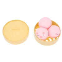 1 set of lovely steamed piggy bun toys decompression toys funny squeeze toys