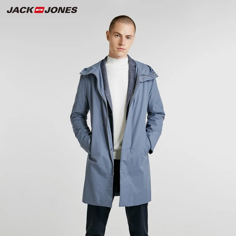 JackJones Men's Business Style Hooded Coat Casual Jacket Long 218321553 | Мужская одежда