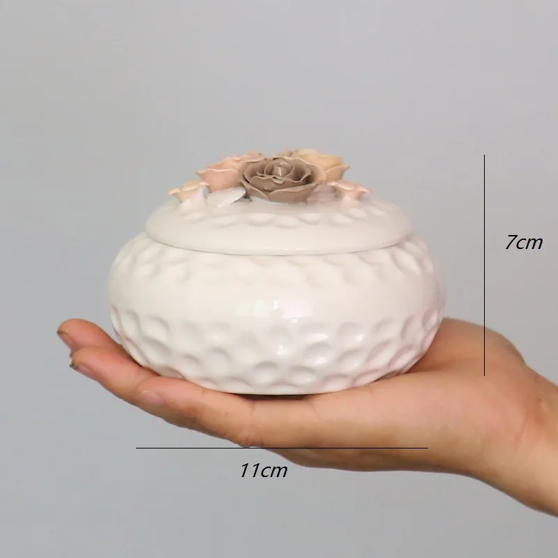 Керамический 3D ящик для хранения ювелирных украшений с цветами декоративная
