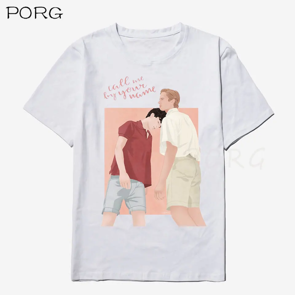 Мужская футболка с надписью Call Me By Your Name летняя повседневная модная крутая