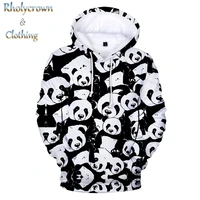 white hoodie 3d animal panda hoodies men women sweatshirts hooded kids panda pullovers boys girls tops hip hop 3d print autumn