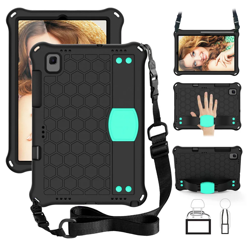 

Case For Samsung Galaxy Tab S6 10.5 Inch 2019 SM-T860/SM-T865 Kids Shockproof Armor Silicone Cover Hand Strap & Shoulder Strap