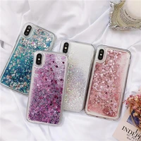 liquid silicone phone case soft cover for huawei y5 y6 y7 y9 pro prime glitter coque funda quicksand case for nova 3 3i 3e 4 5i