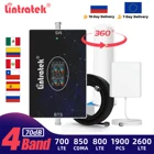 Четырехдиапазонный ретранслятор сигнала Lintratek 70db B28 LTE 800 2600 1700 1900 усилитель сотового телефона 2G 3G 4G 700 усилитель сотовой связи полный комплект