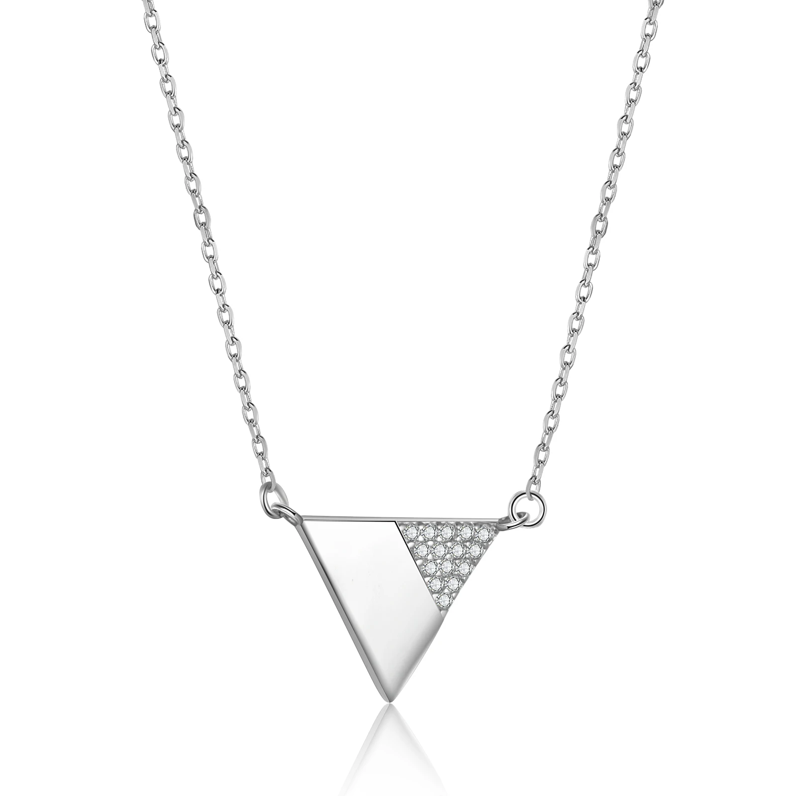 

Triangle Necklaces Pendants with Zircon Modern Trendy Women's Neck Chain Choker Necklaces Fashion Jewelry for Woman Girlfriend