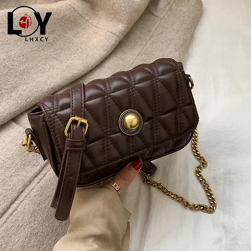 

Повседневные квадратные сумки на цепочке, мессенджеры на одно плечо с вышивкой, винтажные дизайнерские классические женские сумки в новом ...