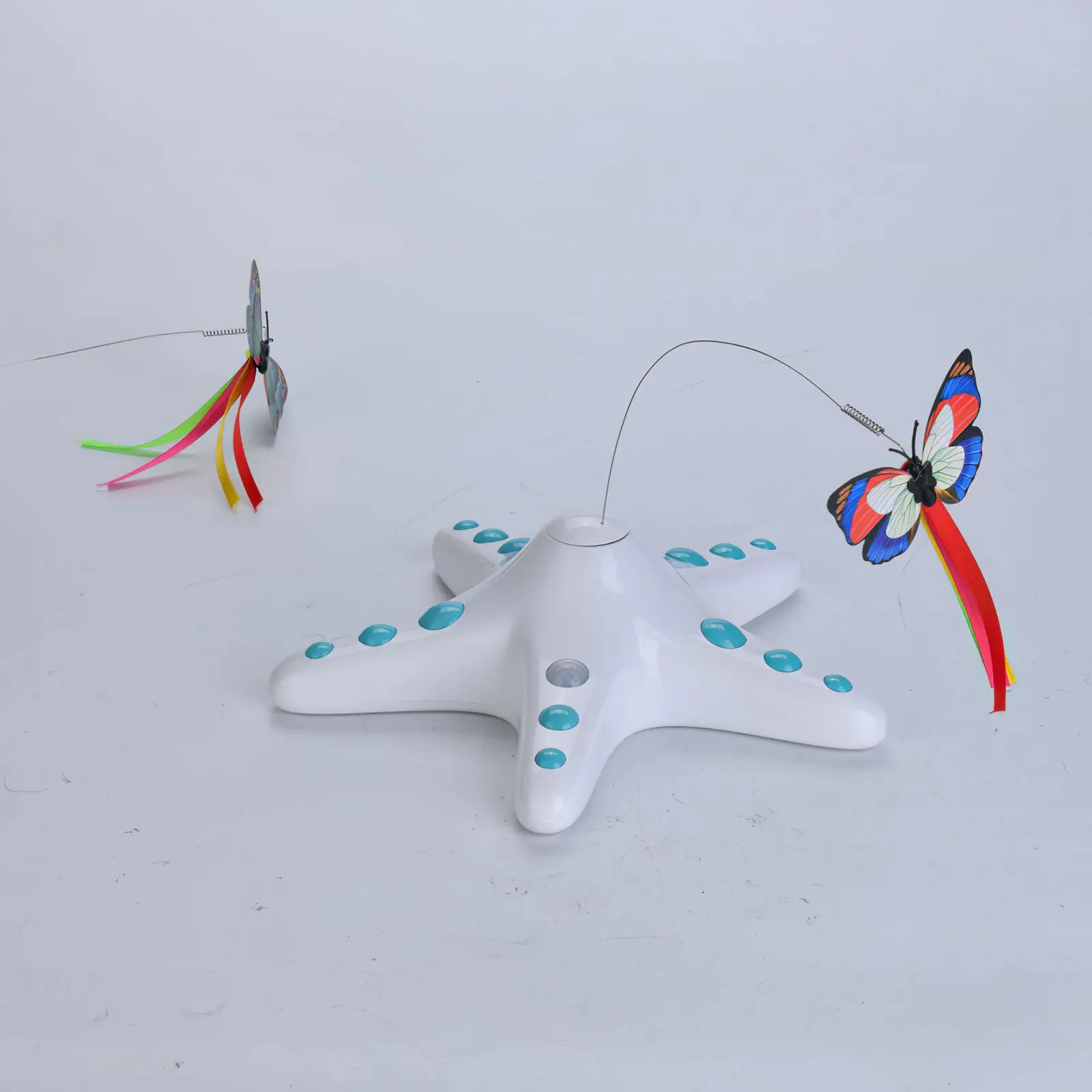 

Cat Toy Cartoon Electric Rotating Cat Toy Interactive Toys Electric Funny Cat Teaser Toys with Fluttering Butterfly for Pets