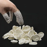 new 100pcs eyebrow extension gloves practical disposable anti static rubber latex finger cots off beauty tool accessories