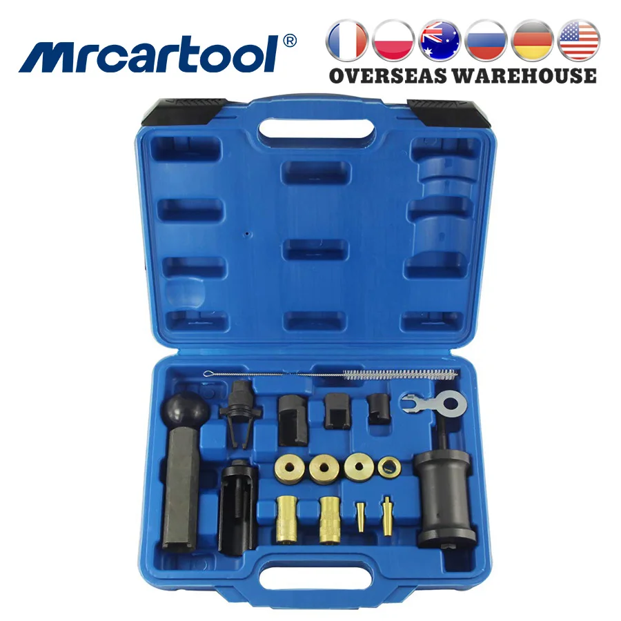MR CARTOOL 18 шт. инжектор Съемник монтажный инструмент набор для VAG VW Audi Seat Skoda 1 4 6 8 2 0 V6