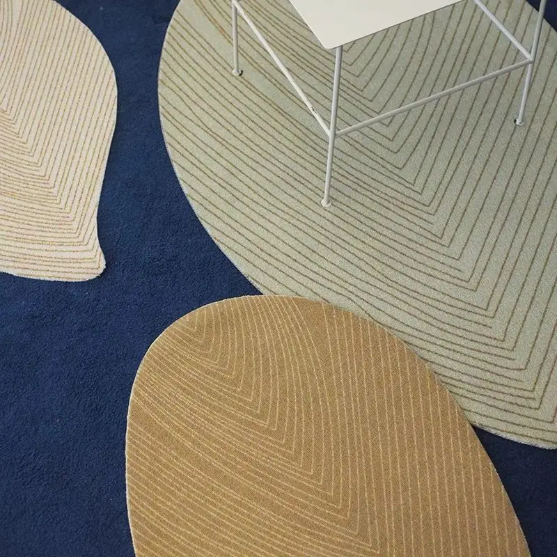 nordic ins hot leaf shaped carpet rug oval round living room carpet bedroom rug bedside mat doormat boho room rug dropshipping free global shipping