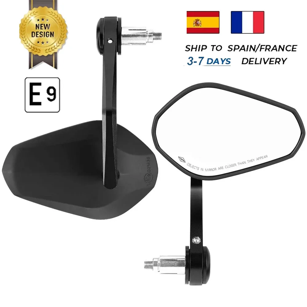 

Motorcycle Handlebar End Mirror E-Mark 360° Rotatable Side Mirrors for 7/8inch / 22mm Handlebars For ATV For Z750 LTZ 400 Z1000