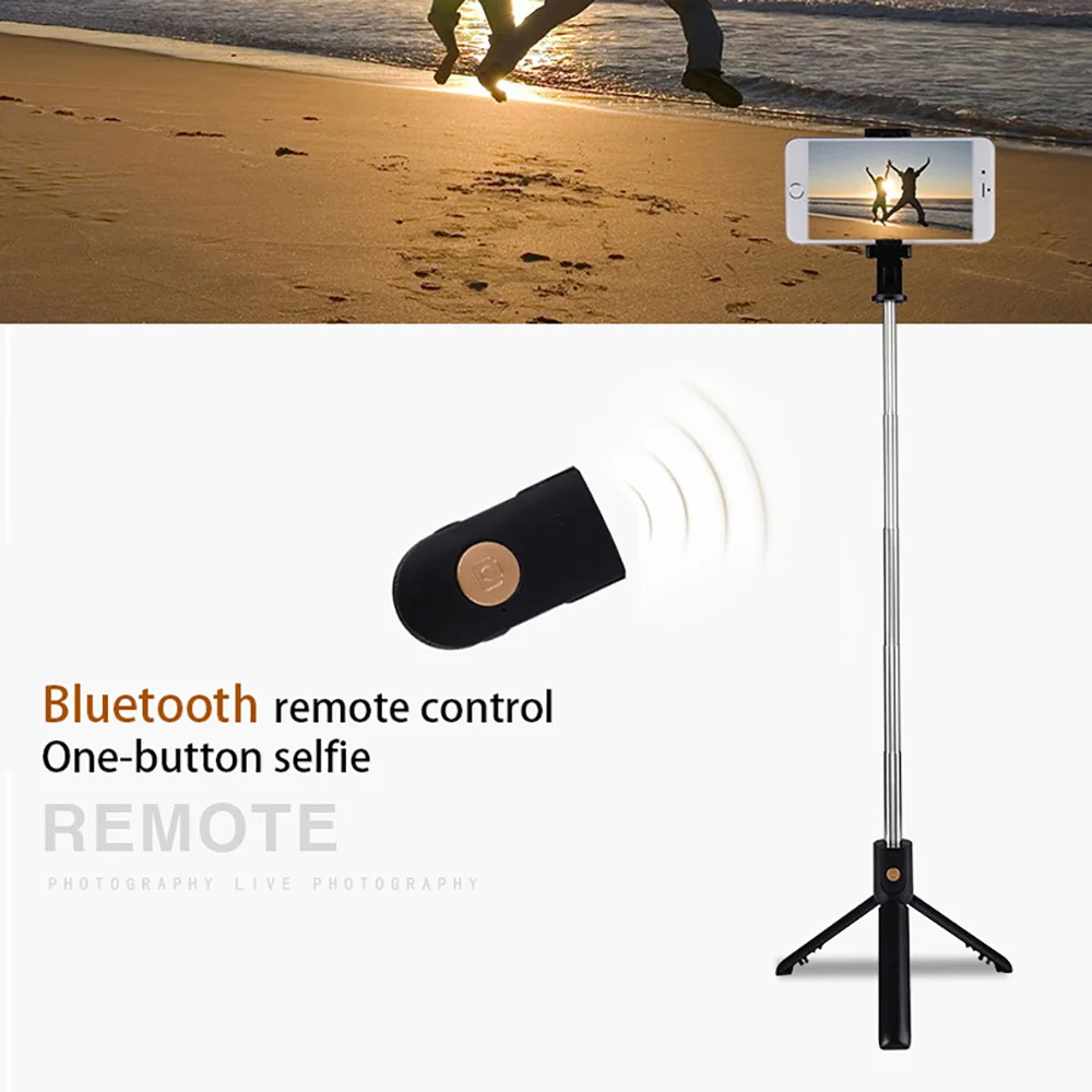 Bluetooth селфи палка с штативом пульт дистанционного управления кнопкой для