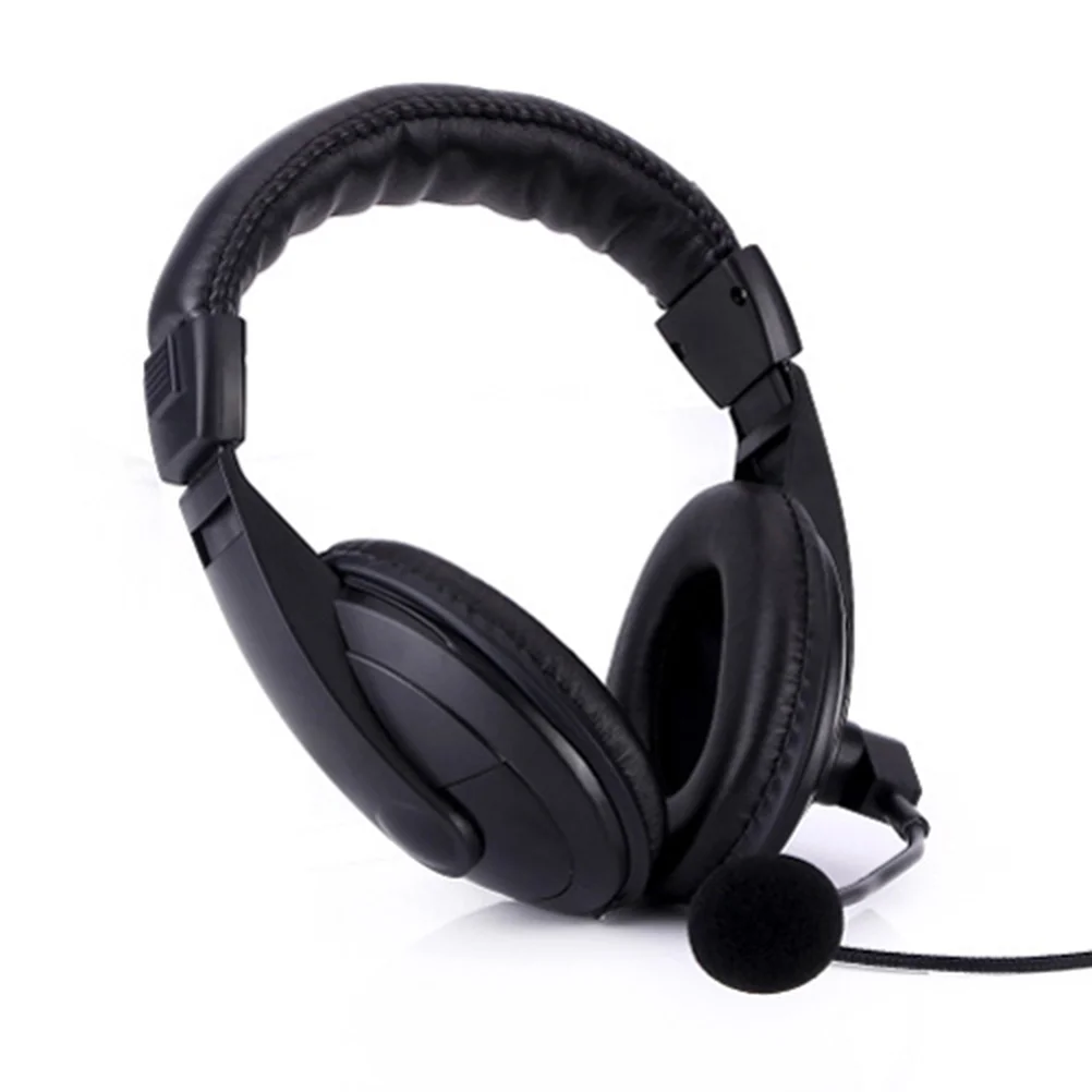 

3.5mm Stereo Headphone Headset Game Headset With Microphone Set for PC Laptop (Black)