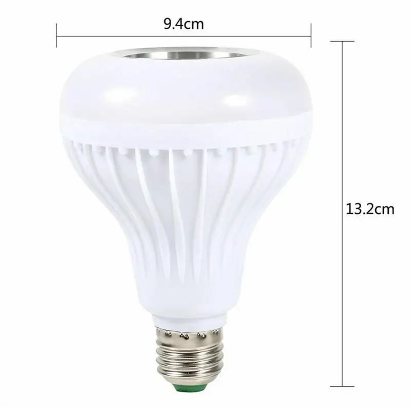 

E27 12W Remote Control Bluetooth Music Bulb Stripe Design RGB LED Smart Bulb WiFi Colorful Household Speaker Bulb Stage Light