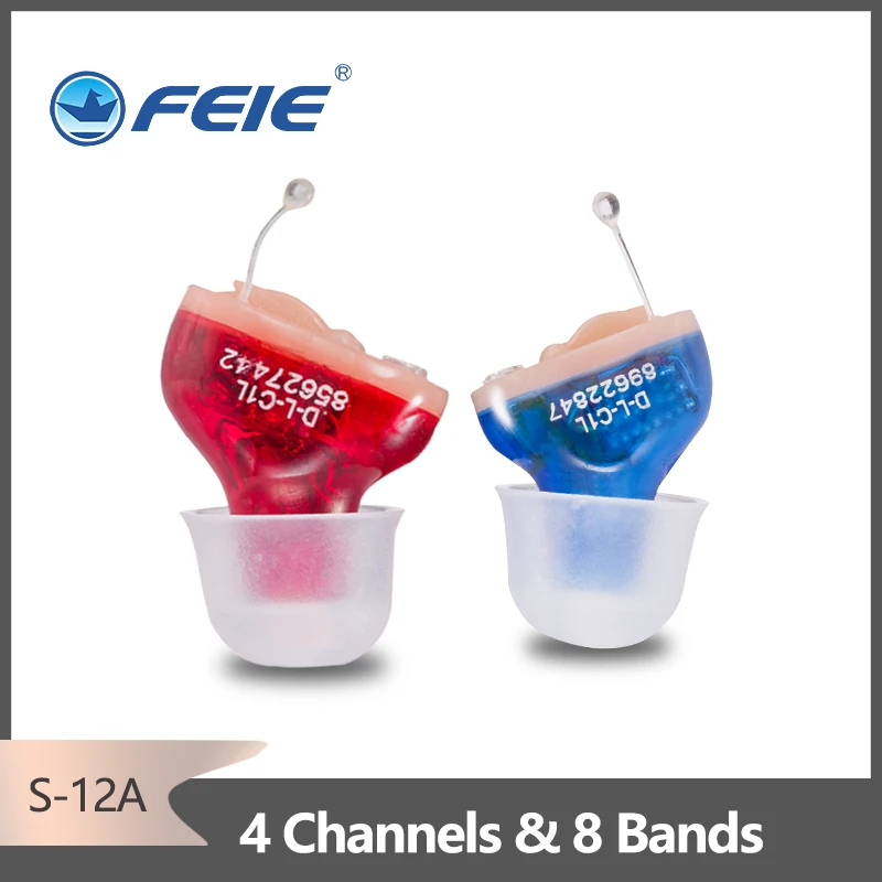 

S-12A Mini CIC Hearing Aid Invisible Complete In Ear Digital Hearing Aid For The Elder With A10 Battery Drop Shopping