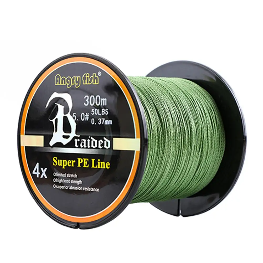 

300m Fishing Line 4 Braid Wire Braided Fish Line Multifilament On For Carp Fishing Line Army Green Strong Endurance 0.4#-8.0#