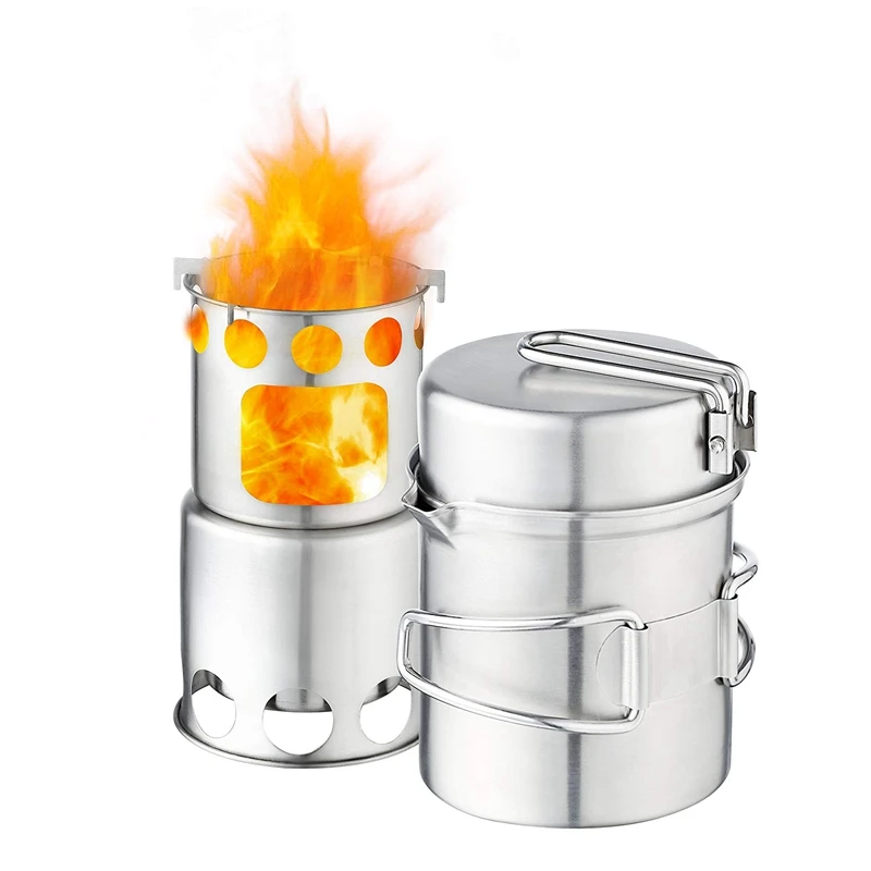 304 набор посуды из нержавеющей стали для кемпинга полный легкий походный