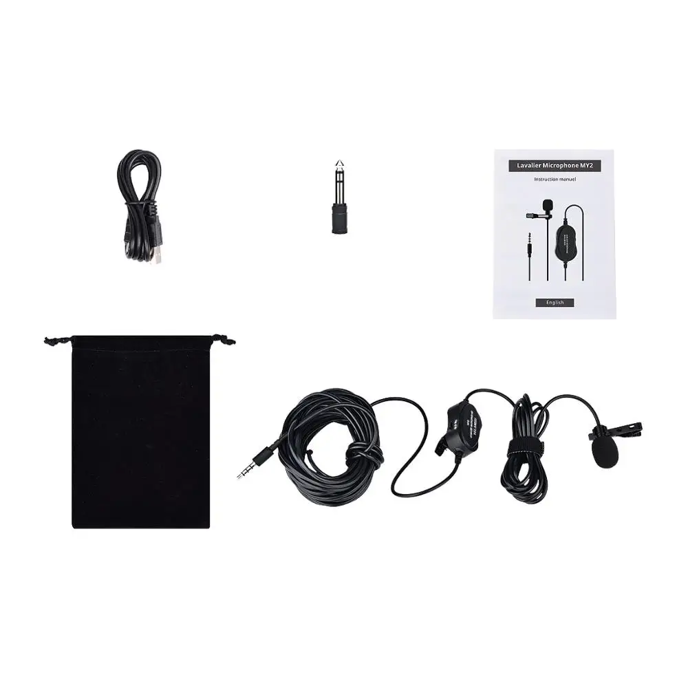 6.5M Omnidirectional Condenser Microphone Lavalier Lapel Clip-on Metal Mic 3.5mm Jack for SLR Camera Computer Smartphone | Электроника
