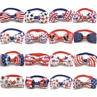 50pcs independence day pet cat dog collar bowties neckties small dog cat bowtie middle dog grooming accessories pet supplies