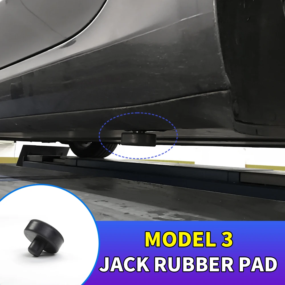 

2Pcs Car Rubber Jack Pad Adapter Repair Tool Frame Protector Lifting Wear-resistant Support Chassis For Tesla Model 3 & Y 2021