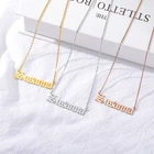 Золотое ожерелье с надписью God Bless You Emma Rose, сузана, Мохаммед, Саманта, милая, милая, папа, мамочка, Старое Английское ожерелье с подвесками