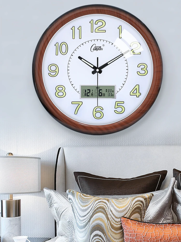 Большие светодиодные цифровые настенные часы бесшумные кухонные креативные