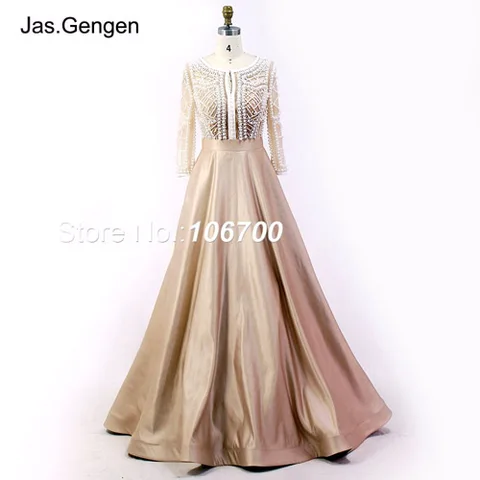 Женское атласное платье с вырезом лодочкой, длинное облегающее платье в арабском стиле с карманами, расшитое бисером, с открытыми плечами, для свадебного торжества, 913b