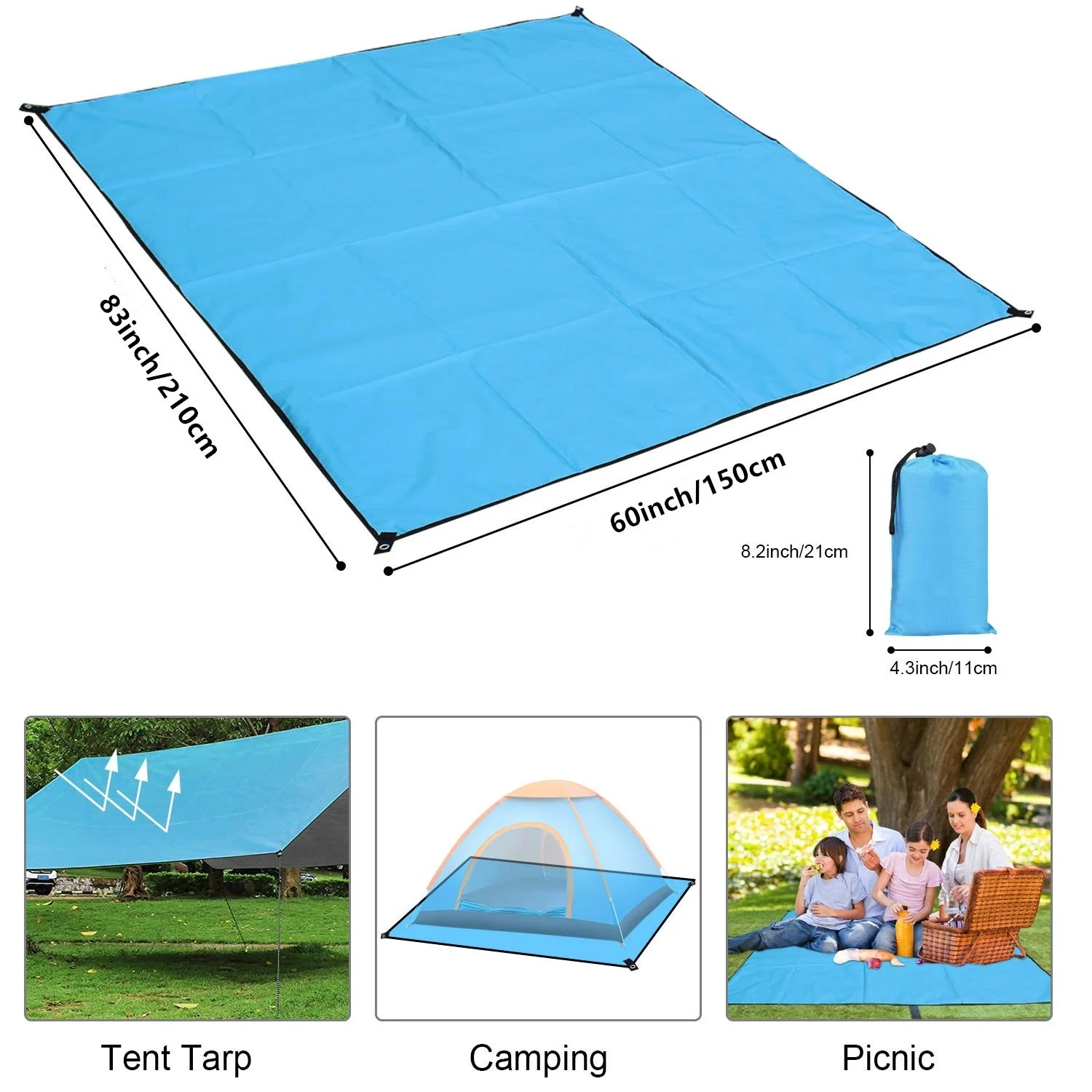 Пляжное одеяло без песка водонепроницаемый коврик для пикника кемпинга