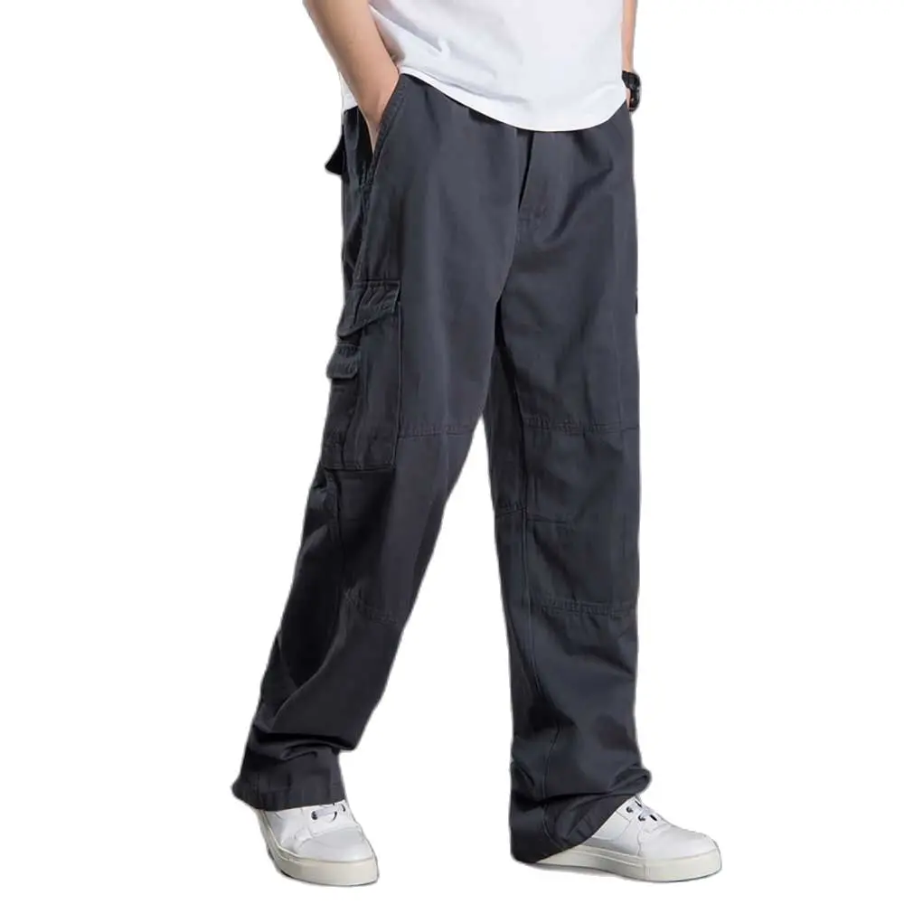 Демисезонный брюки-карго мужские повседневные свободные шаровары с эластичной